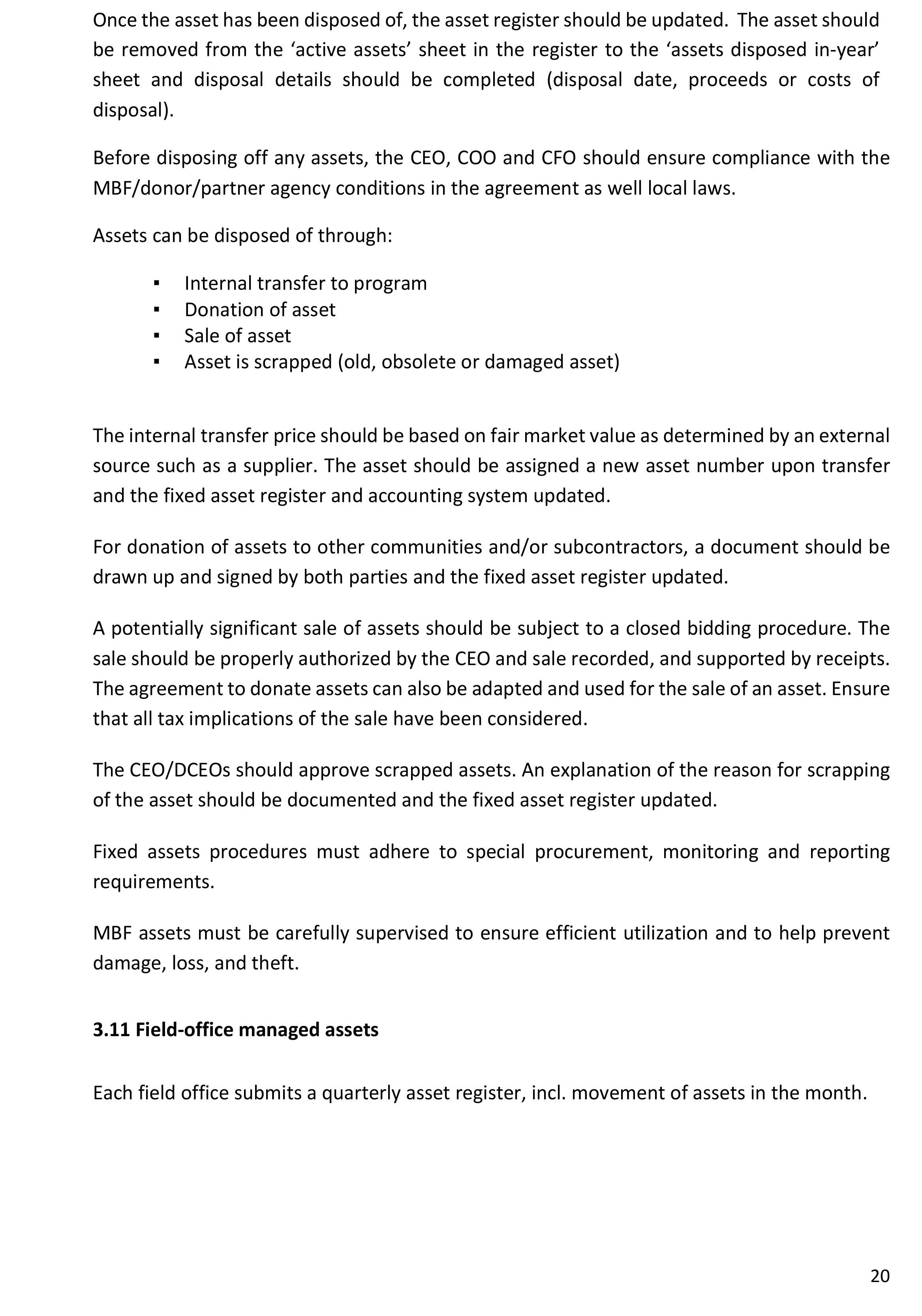 Finance Procedures