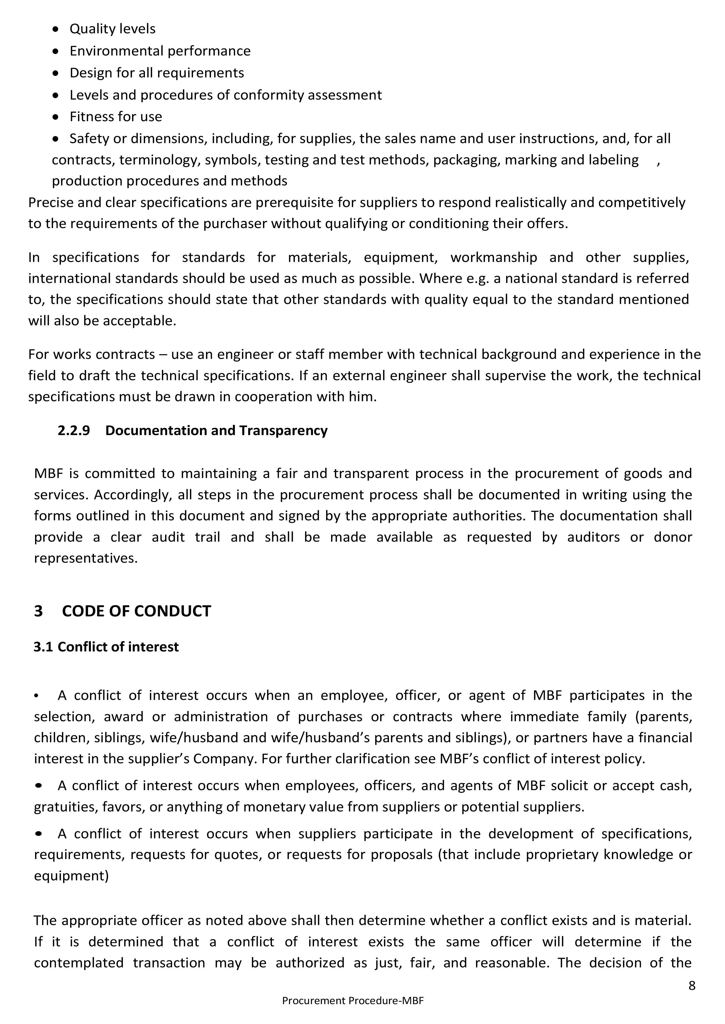 Procurement Procedures