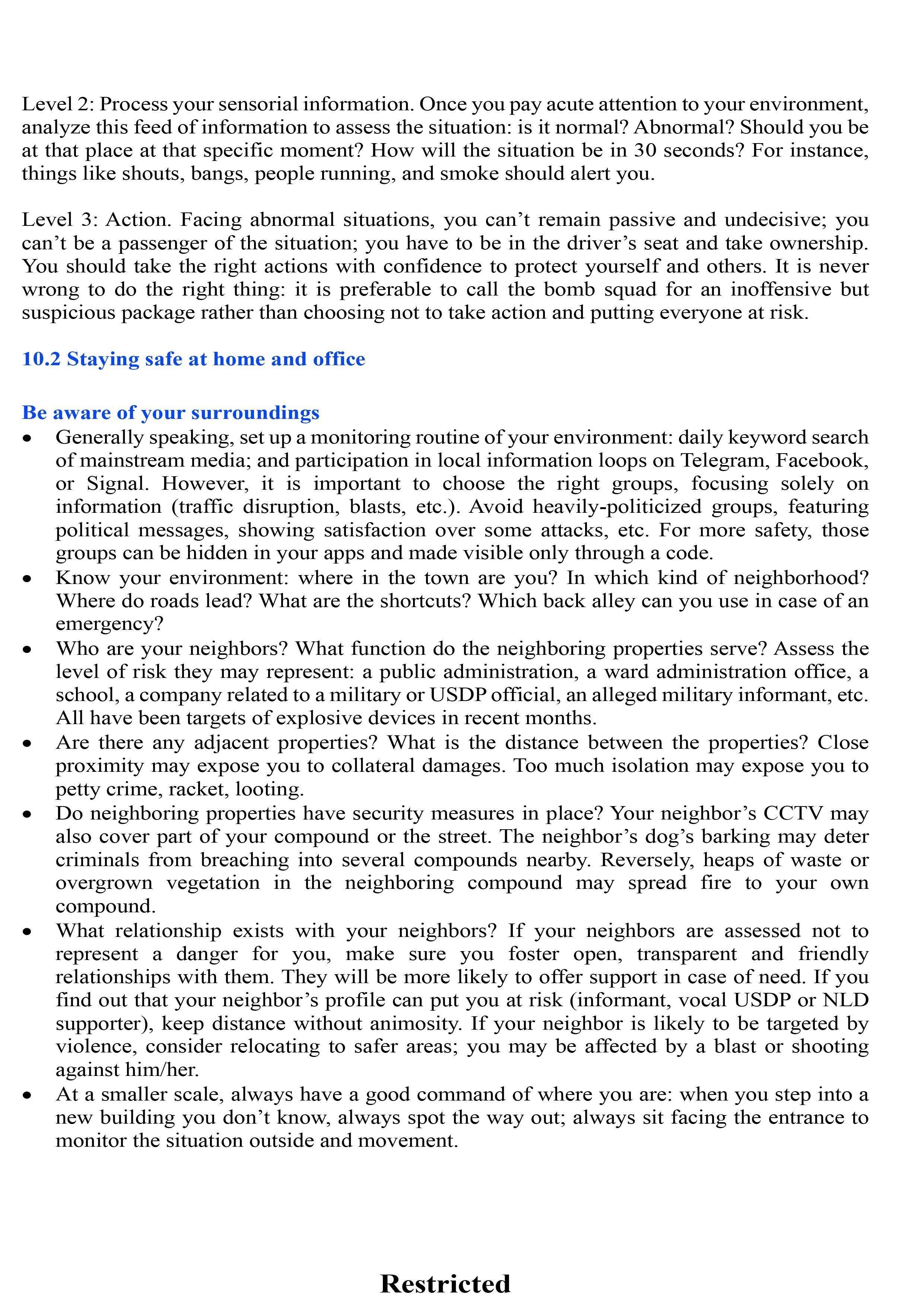 Safety & Security Policy and Procedures