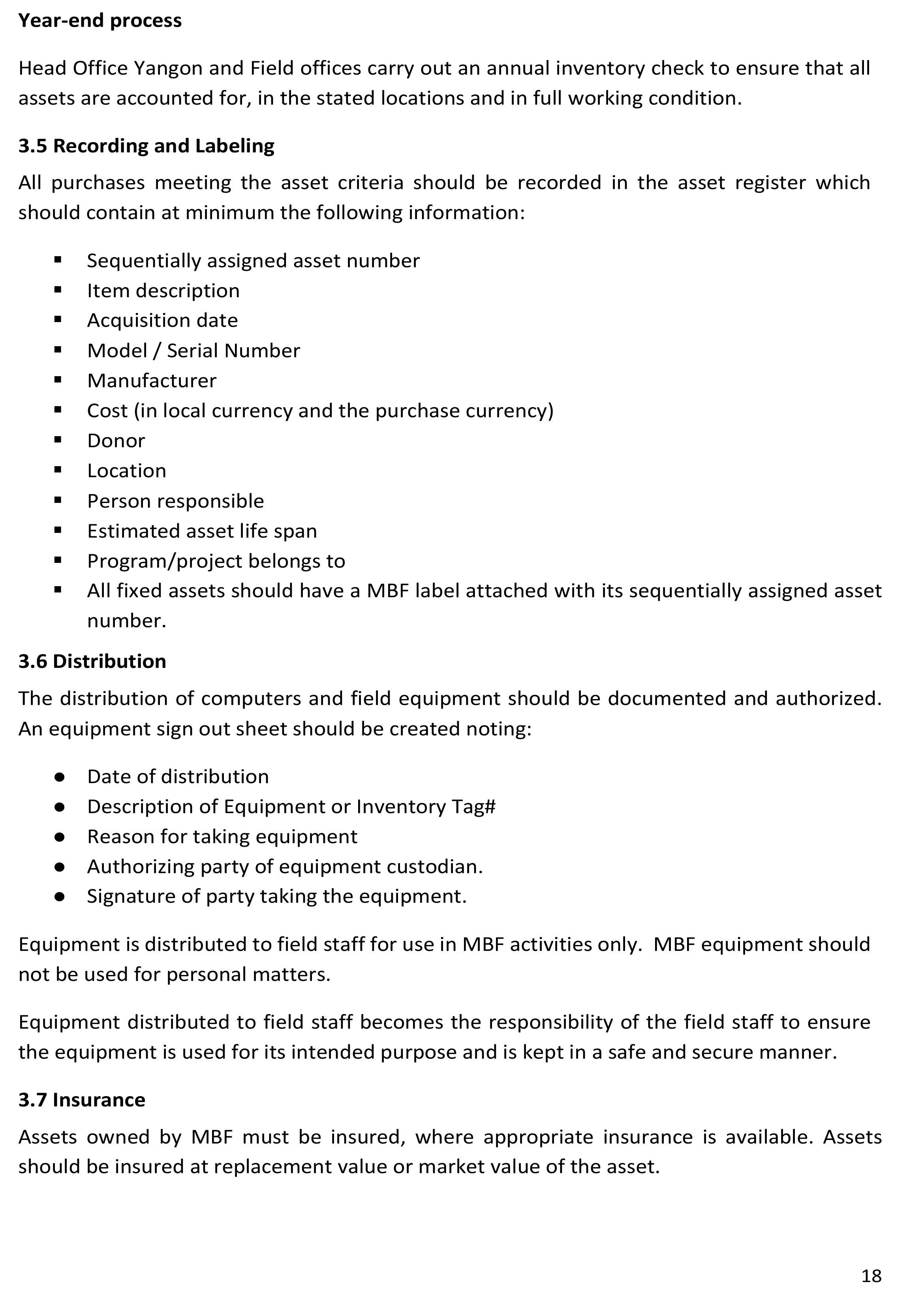 Finance Procedures