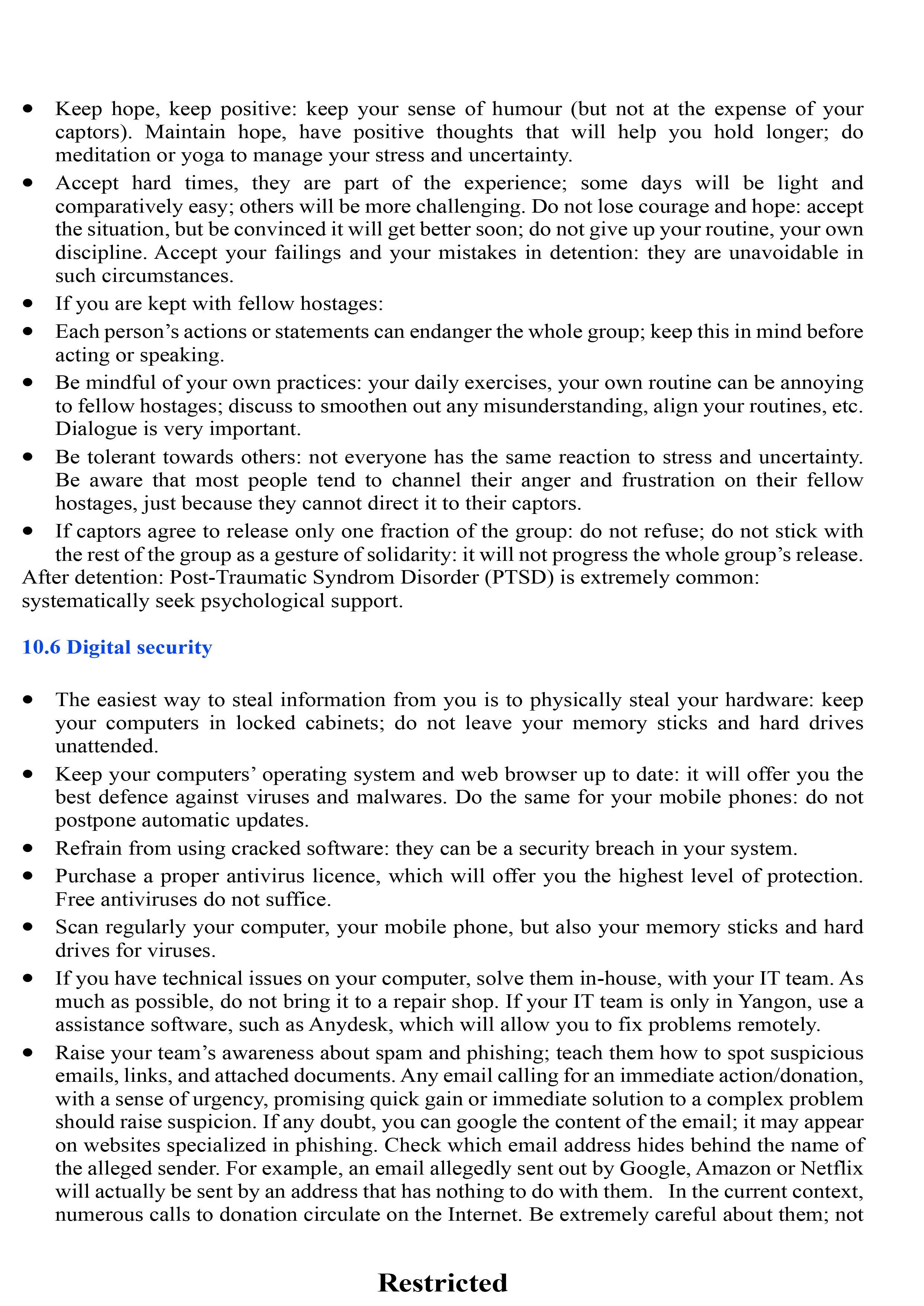 Safety & Security Policy and Procedures