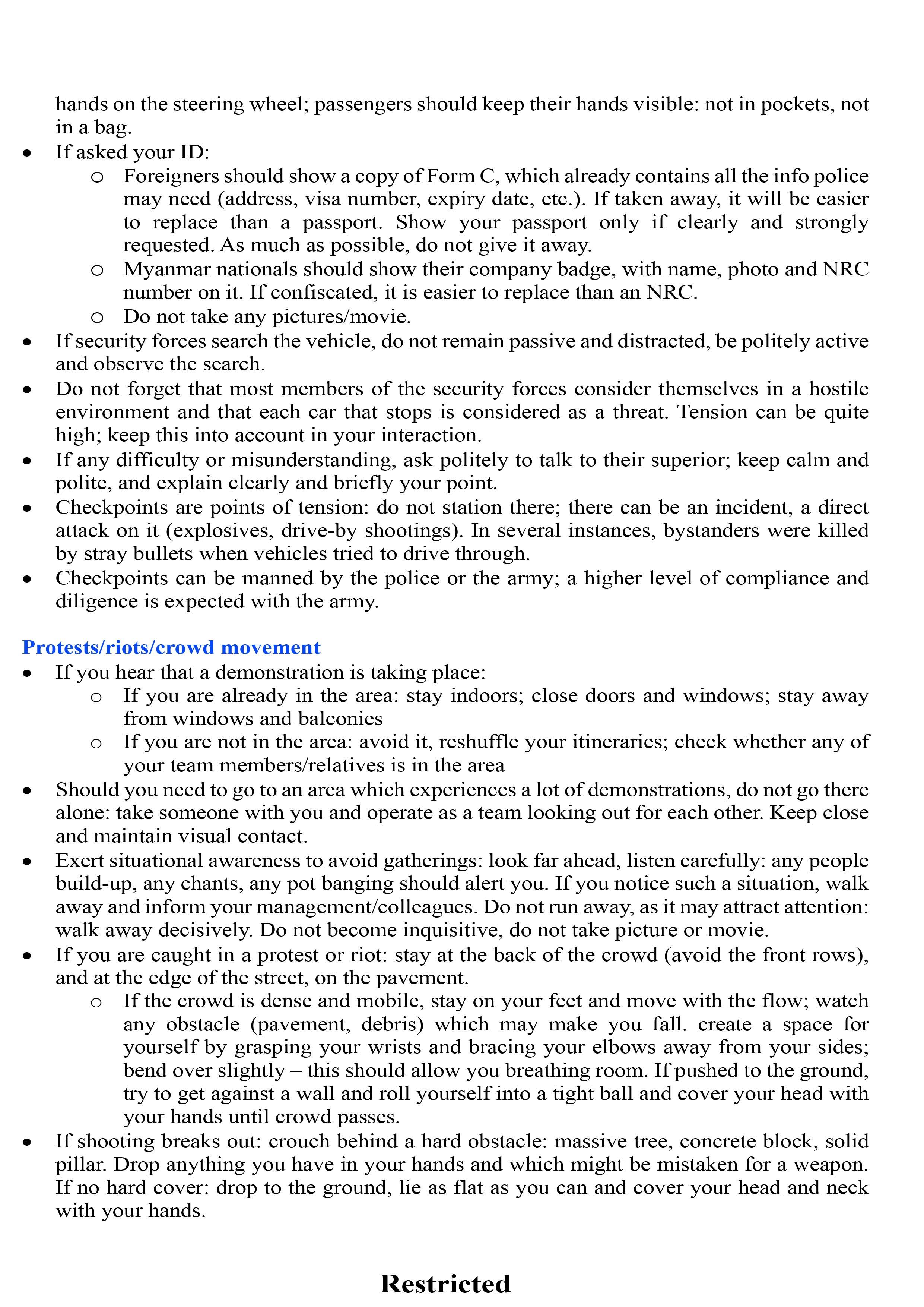 Safety & Security Policy and Procedures