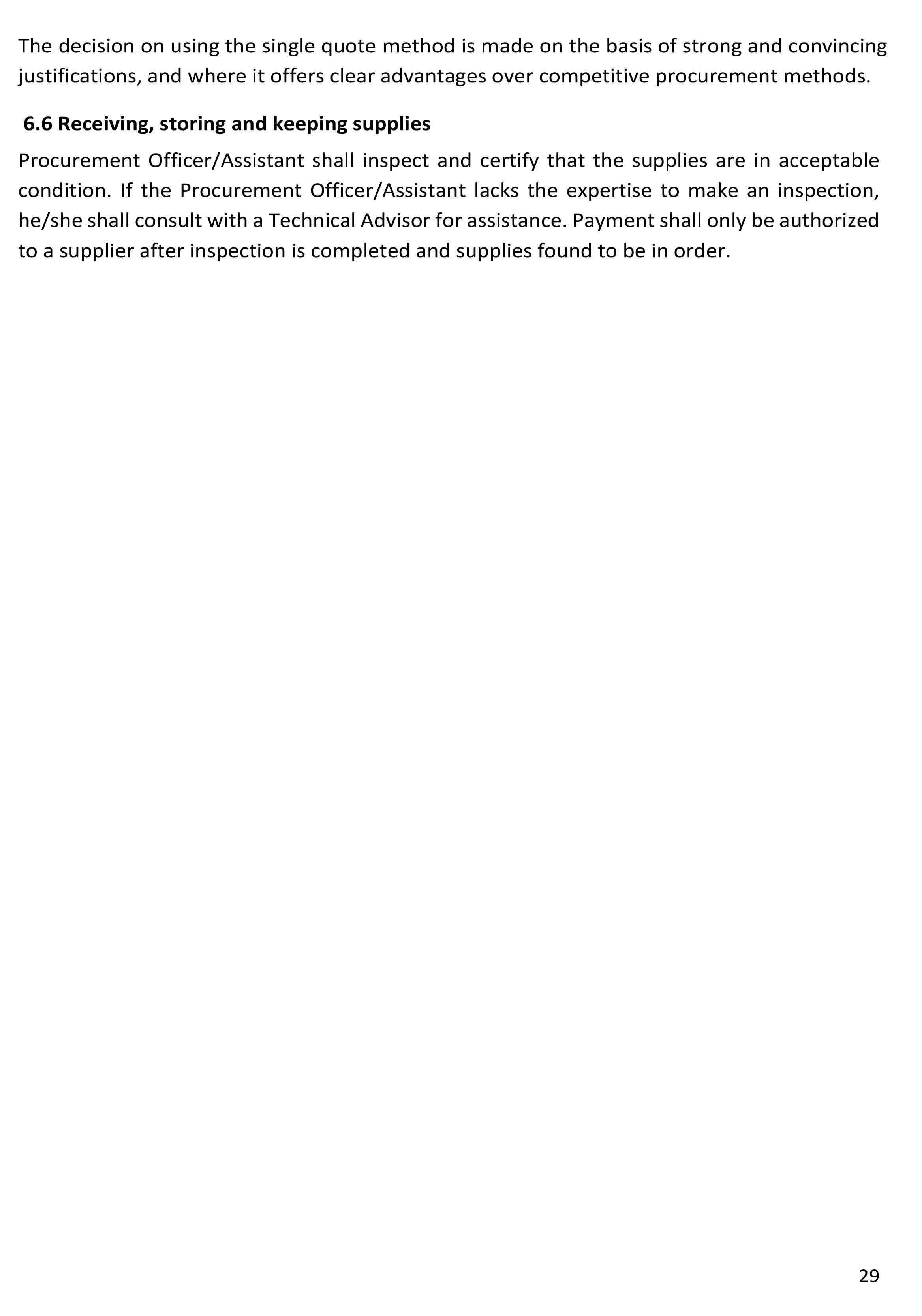 Finance Procedures