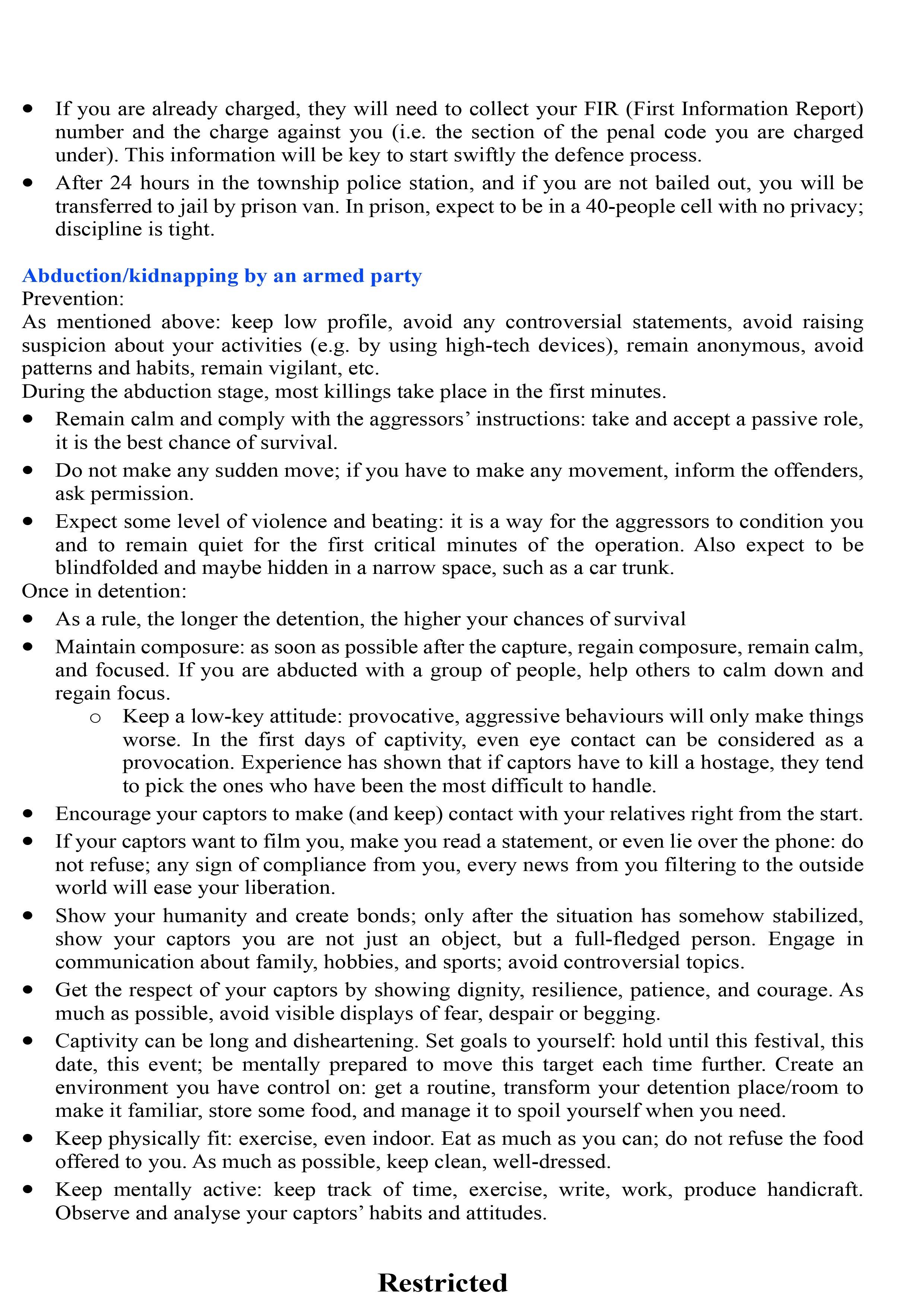 Safety & Security Policy and Procedures