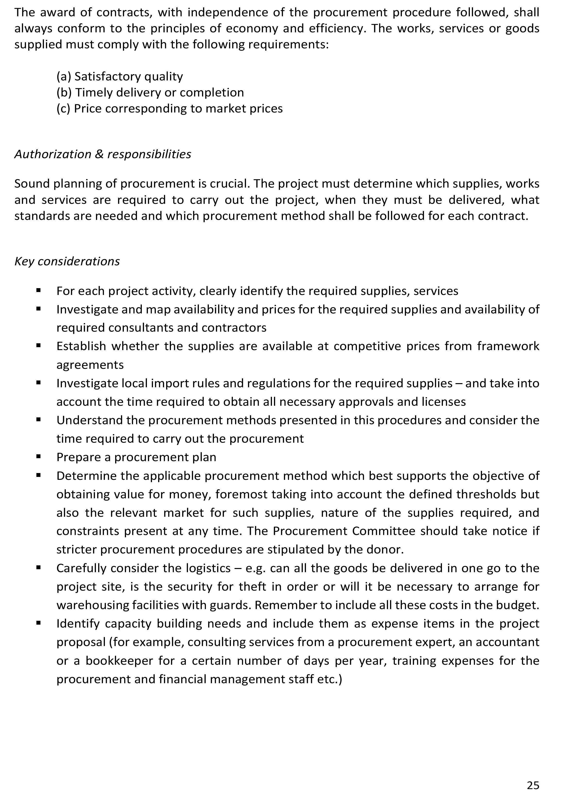 Finance Procedures