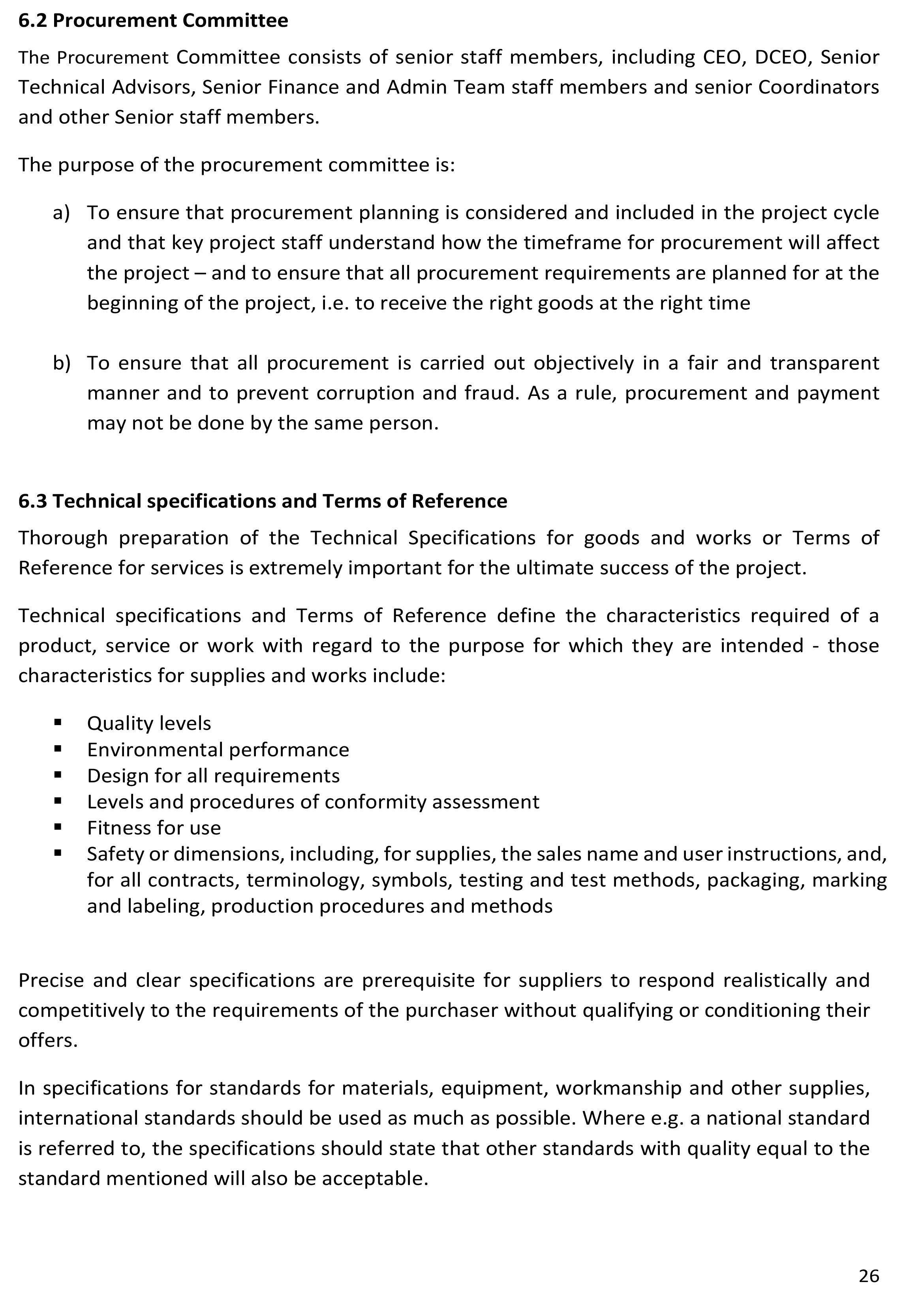 Finance Procedures