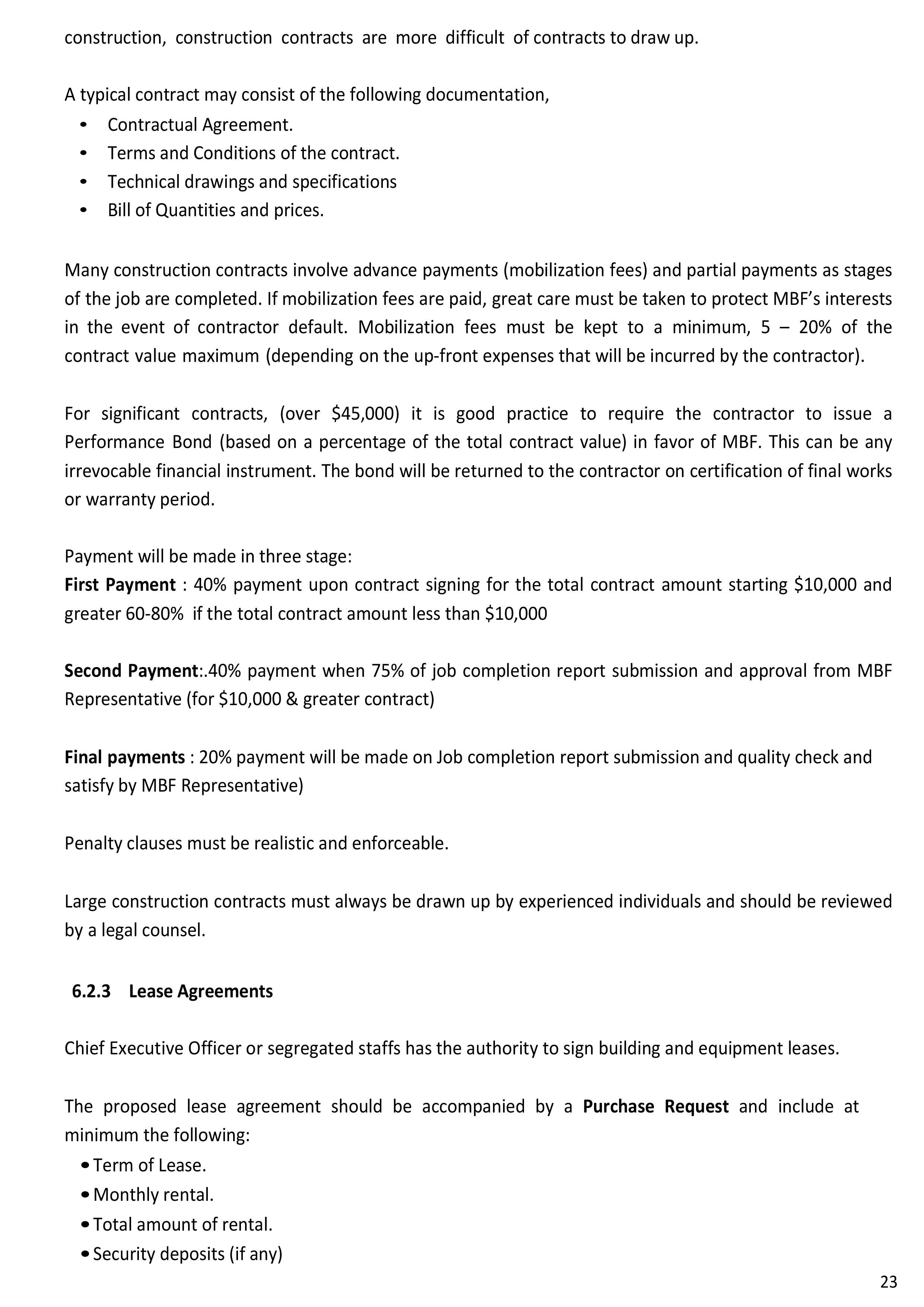 Procurement Procedures